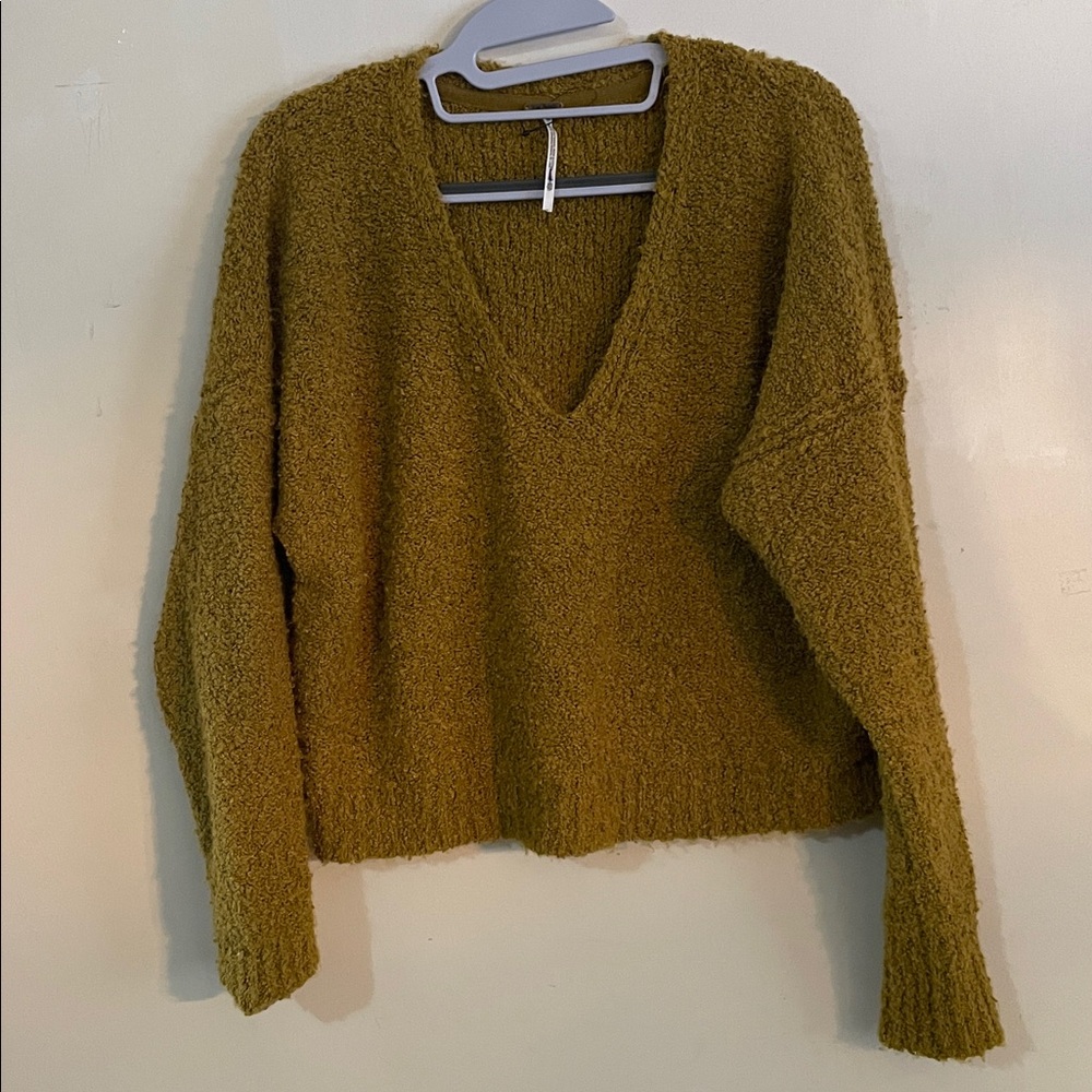 Free People Finders Keepers Moss Green Cozy Sweater - Picture 7 of 10